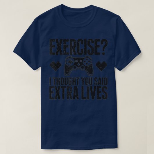 Extra Lives Funny Video Game Controller Retro Boy T-Shirt (Design vorne)