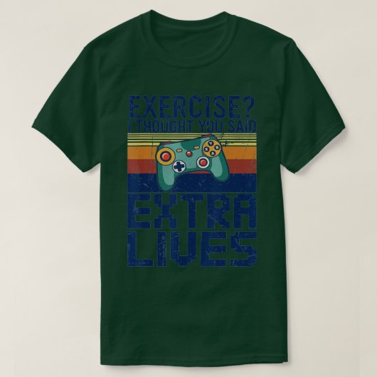 Extra Lives Funny Video Game Controller Retro Boy T-Shirt (Design vorne)