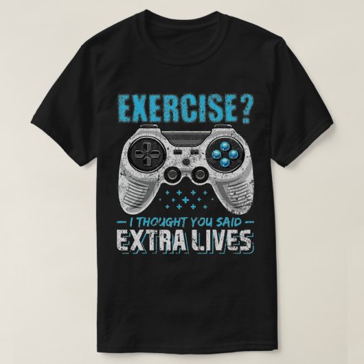 Extra Lives Funny Video Game Controller Retro Boy T-Shirt (Design vorne)