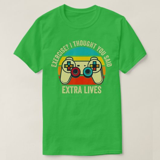 Extra Lives Funny Video Game Controller Retro Boy T-Shirt (Design vorne)