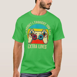 Extra Lives Funny Video Game Controller Retro Boy T-Shirt