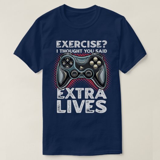 Extra Lives Funny Video Game Controller Retro Boy T-Shirt (Design vorne)