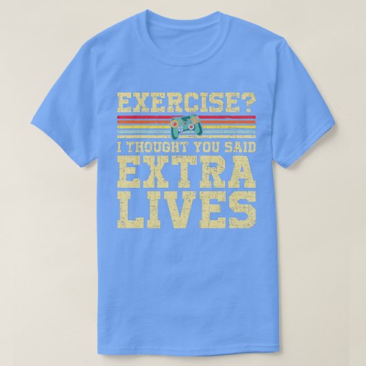 Extra Lives Funny Video Game Controller Retro Boy T-Shirt (Design vorne)