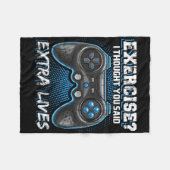 Extra Lives Funny Video Game Controller Retro Game Fleecedecke (Vorderseite (Horizontal))