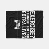 Extra Lives Funny Video Game Controller Retro Game Fleecedecke (Vorderseite (Horizontal))