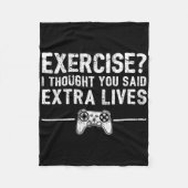 Extra Lives Funny Video Game Controller Retro Game Fleecedecke (Vorderseite)