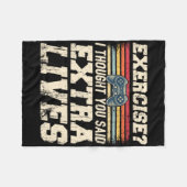 Extra Lives Funny Video Game Controller Retro Game Fleecedecke (Vorderseite (Horizontal))