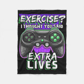 Extra Lives Funny Video Game Controller Retro Game Fleecedecke (Vorderseite)