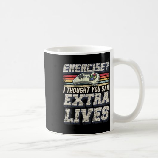 Extra Lives Funny Video Game Controller Retro Game Kaffeetasse (Rechts)