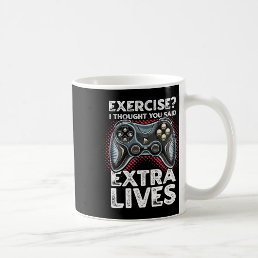 Extra Lives Funny Video Game Controller Retro Game Kaffeetasse (Rechts)