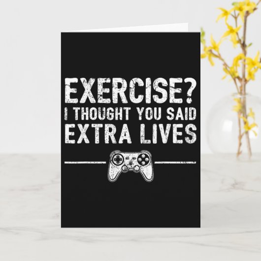 Extra Lives Funny Video Game Controller Retro Game Karte (Gelbe Blume)