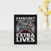 Extra Lives Funny Video Game Controller Retro Game Karte (Gelbe Blume)