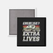Extra Lives Funny Video Game Controller Retro Game Magnet (Vorderseite/Rückseite)