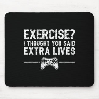 Extra Lives Funny Video Game Controller Retro Game Mousepad