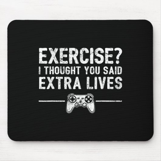 Extra Lives Funny Video Game Controller Retro Game Mousepad (Vorne)