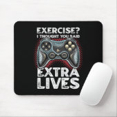 Extra Lives Funny Video Game Controller Retro Game Mousepad (Mit Mouse)
