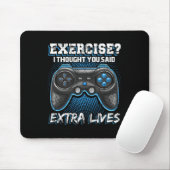 Extra Lives Funny Video Game Controller Retro Game Mousepad (Mit Mouse)