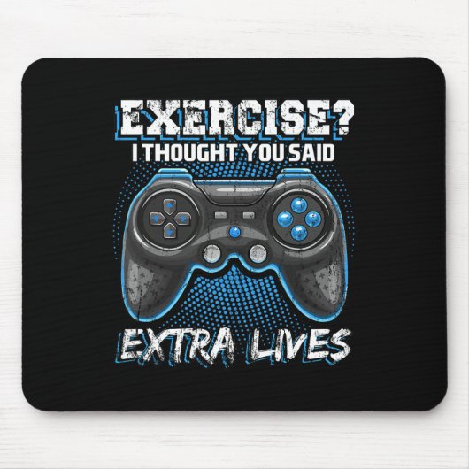 Extra Lives Funny Video Game Controller Retro Game Mousepad (Vorne)