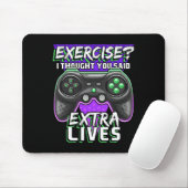 Extra Lives Funny Video Game Controller Retro Game Mousepad (Mit Mouse)