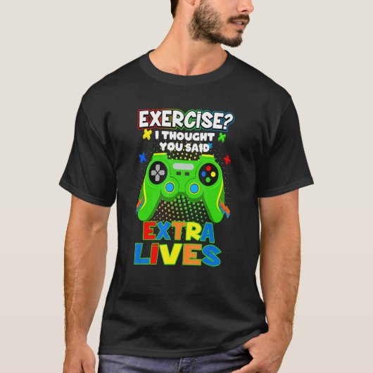 Extra Lives Video Game Controller Retro Gamer Boys T-Shirt (Vorderseite)