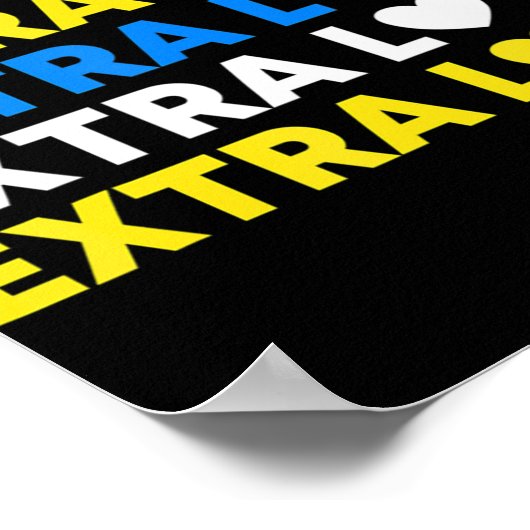 Extra Love World Down Syndrom Awareness Day March Poster (Ecke)