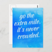 Extra Mile Zitat Postkarte (Vorne/Hinten)