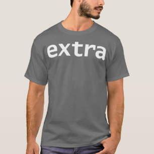Extra-minimaler Typografie-Weißtext T-Shirt