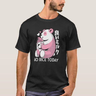 Extra No Reis Heute Panda Pun Erdbeermilch T-Shirt