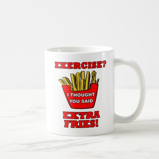 Extra Pommes Lustiger Becher Kaffeetasse (Rechts)