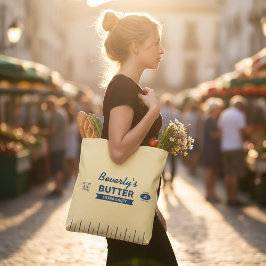 Extra Salty Funny Foodie Stick of Butter Yellow Tasche