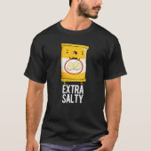 Extra Salty Funny Salty Snack Pub Dark BG T-Shirt (Vorderseite)