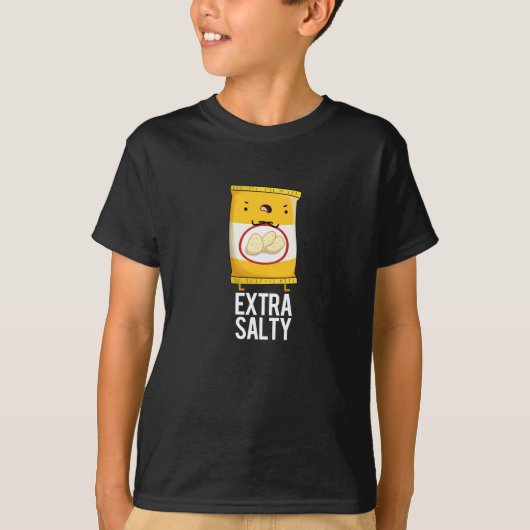 Extra Salty Funny Salty Snack Pub Dark BG T-Shirt (Vorderseite)