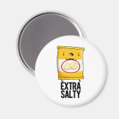 Extra Salty Funny Salty Snack Pub Magnet (Vorderseite/Rückseite)