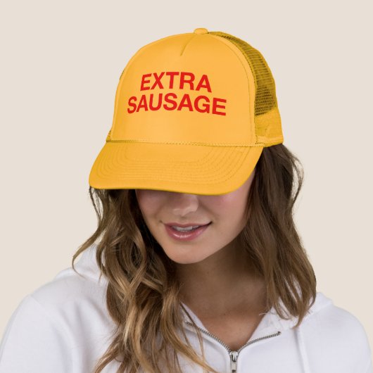 EXTRA SAUSAGE FUN slogan trucker hat Truckerkappe (Beispiel)