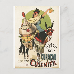 "Extra Sec. Curaçao Cusenier" Likörwerbung Postkarte