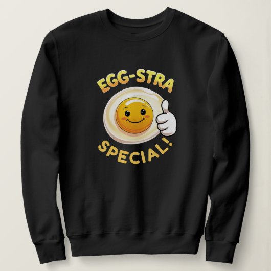 🥚 Extra Spezial – Lustiges Hühnerei-Wortspiel Swe Sweatshirt (Design vorne)