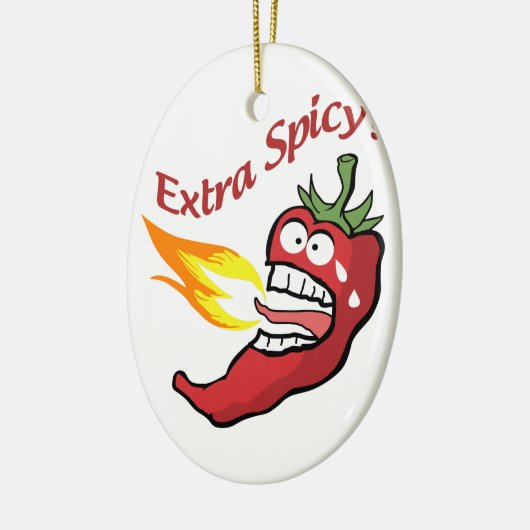 Extra Spicy Pepper Keramik Ornament (Links)