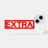 Extra Stempel iPhone 15 Hülle (Rückseite (Horizontal))