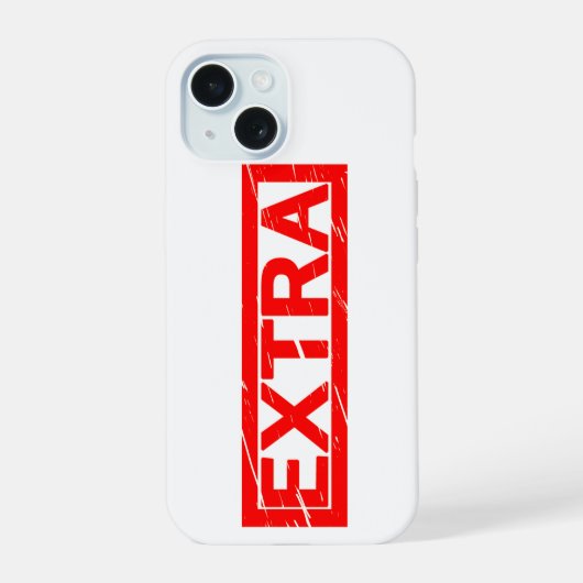 Extra Stempel iPhone 15 Hülle (Rückseite)