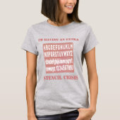 Extra Stencil, add text, T - Shirt (Vorderseite)