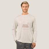 Extra Strong – Built Different Tri-Blend Shirt (Volle Vorderseite)