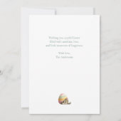 Extra süße Osterkatze Flach Grußkarte Feiertagskarte (Rückseite)