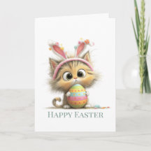 Extra süße Osterkatze Grußkarte