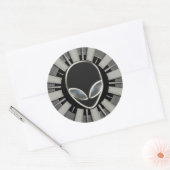 Extra Terrestrial Head Runder Aufkleber (Umschlag)