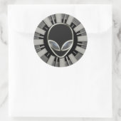 Extra Terrestrial Head Runder Aufkleber (Tasche)
