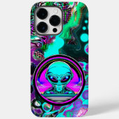 Extra-Terrestriale Alien mit einem UFO Case-Mate iPhone Hülle (Rückseite)