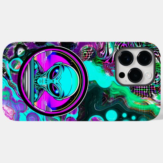 Extra-Terrestriale Alien mit einem UFO Case-Mate iPhone Hülle (Rückseite (Horizontal))