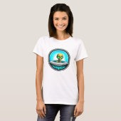 Extra-Terrestriale Alien mit einem UFO T-Shirt (Vorne ganz)