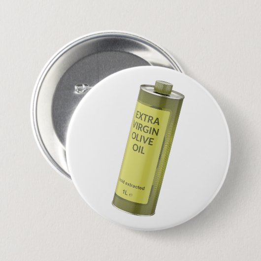 Extra virgin olive oil in a round tin bottle button (Vorne & Hinten)
