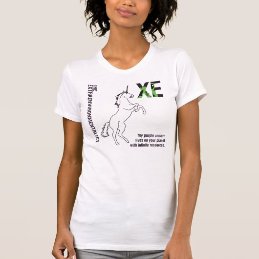 Extraenvironmentalist Einhorn T-Shirt (Vorderseite)